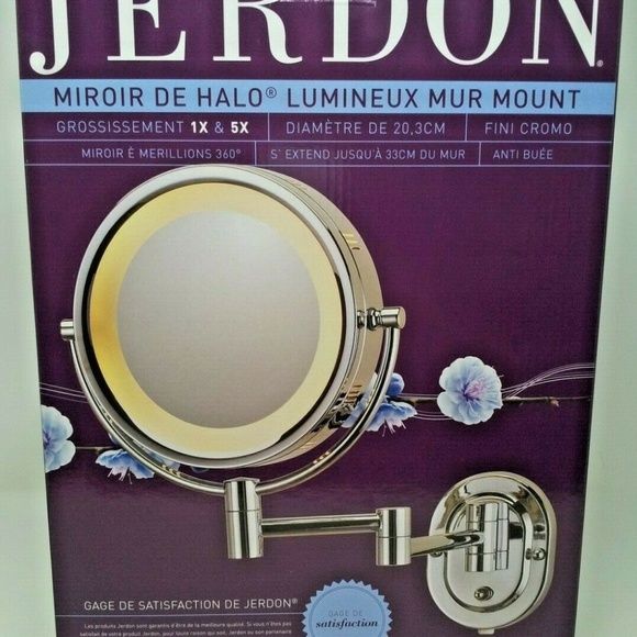 Jerdon Other - Jerdon 8-Inch Lighted Wall Mount Makeup Mirror